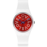 Swatch Gent BIOSOURCED PUREST Love Quartz Watch, White