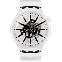 Swatch Black-in-Jelly Quartz White Skeleton Dial Watch SO27E101