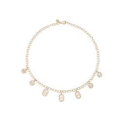 Small Open Icon 14K Gold & Diamond Charm Necklace