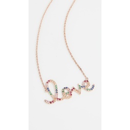 14k Gold Rainbow Love Necklace