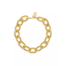 Atlantis 22K Goldplated Textured Chunky Link Bracelet