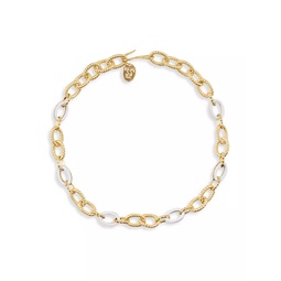 Atlantis 22K Goldplated & Enamel Chain Necklace