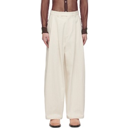 Off-White Two Tuck Trousers 241494M191005