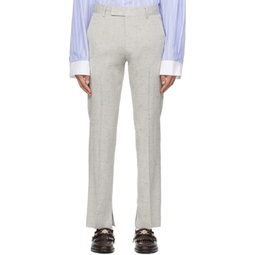 Gray Set Up Trousers 241494M191006