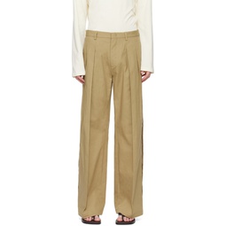 SSENSE Exclusive Beige Tailored Trousers 241612M191001