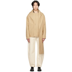 SSENSE Exclusive Beige Wrap Jacket 231612M180000