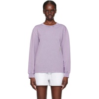 Purple Faded Long Sleeve T Shirt 241214F110032