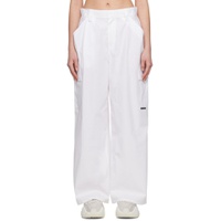 White Cargo Trousers 231214F087004
