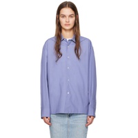 Blue Button Up Shirt 241214F109006