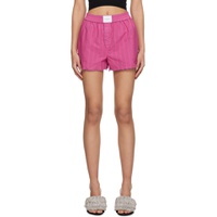 Pink Striped Shorts 231214F088024