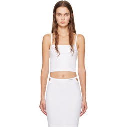 White Cropped Camisole 241214F111004