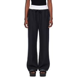 Black Wide Leg Sweatpants 241214F086009