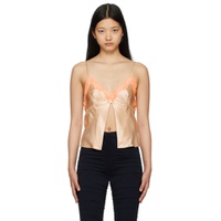 Tan Butterfly Camisole 231214F111014