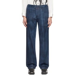 Blue Coated Trousers 241791M191009