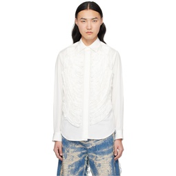 White Frill Shirt 241791M192011