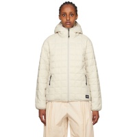 Gray & Off-White Hooded Reversible Down Jacket 222499F581044
