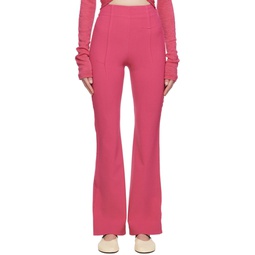 Pink Tailored Trousers 231258F087003