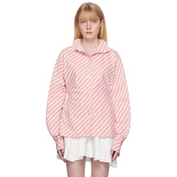 Pink Striped Shirt 241258F109002