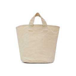 Off White Crinkled Tote 241244F049000