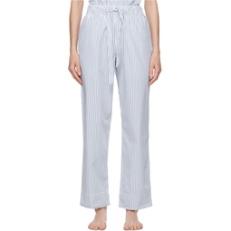 Blue   White Drawstring Pyjama Pants 241482F079073