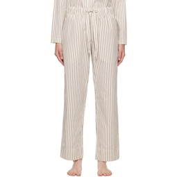 Off White   Brown Drawstring Pyjama Pants 241482F079020