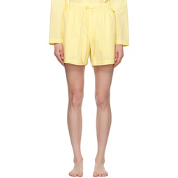 Yellow Drawstring Pyjama Shorts 241482F079028