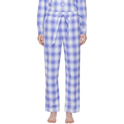 Blue Check Pyjama Pants 241482F079062