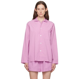 Purple Long Sleeve Pyjama Shirt 241482F079040