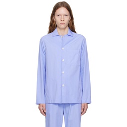 Blue Striped Pyjama Shirt 232482F079010