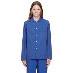 Blue Button Pyjama Shirt 232482F079005