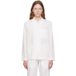 White Button Pyjama Shirt 232482F079003