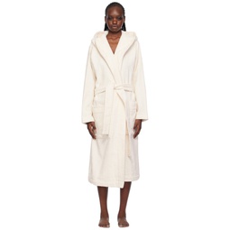 Off White Hooded Bathrobe 241482F077004