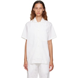 Off White Striped Pyjama Shirt 222482F079010