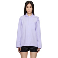 Blue Long Sleeve Pyjama Shirt 222482F079058