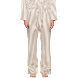 Off White   Brown Drawstring Pyjama Pants 231482F079028