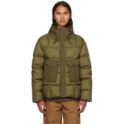 Green Tempest Combo Down Jacket 232502M178003