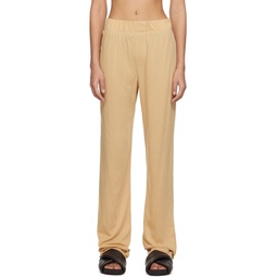 Beige Relaxed Fit Lounge Pants 231910F086009