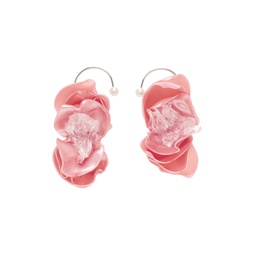 SSENSE Exclusive Pink Flower Ear Cuffs 241417F022008