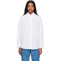 White Droptail Shirt 232776F109001