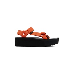 Orange Flatform Universal Sandals 241232F124012