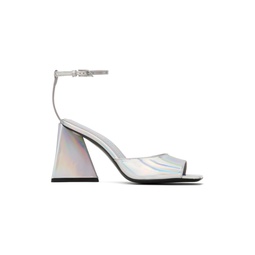 Silver Piper Heeled Sandals 232528F125025