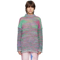 Multicolor Crewneck Sweater 231528F096002