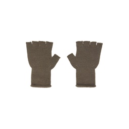 SSENSE Exclusive Gray Heavy Fingerless Gloves 241014M135000