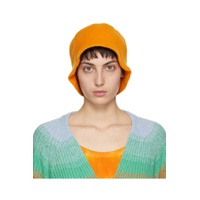 Orange Crochet Bucket Hat 221014F015002