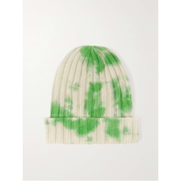 THE ELDER STATESMAN Hot Ranger tie-dyed ribbed cashmere beanie