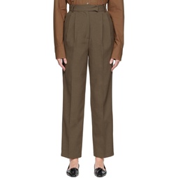 Brown Bea Trousers 222115F087010