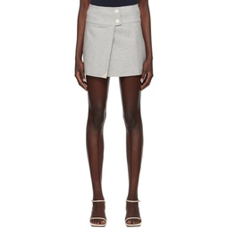 Gray Trento Miniskirt 241364F090001