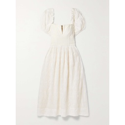 THE GREAT. The Primrose broderie anglaise cotton midi dress