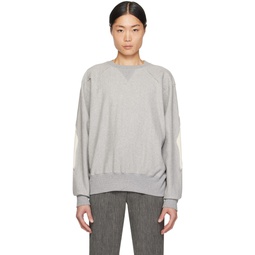 Gray Cutout Sweatshirt 241864M204001