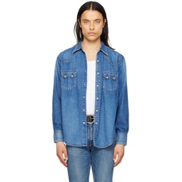 Indigo Western Denim Shirt 232864M192004